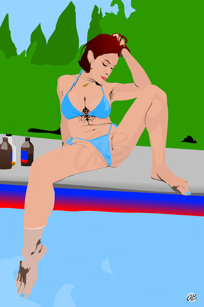 Chilling By The Pool